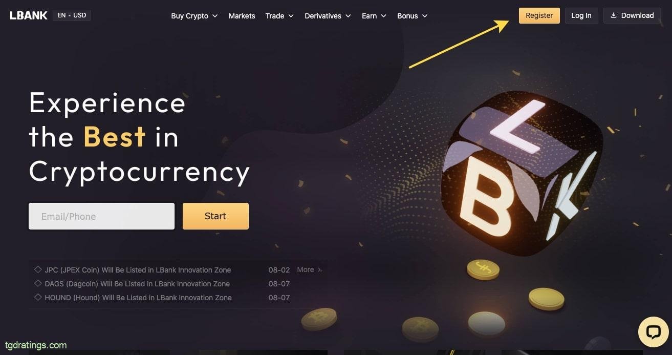 آدرس ورود به صرافی ال بانک LBANK برای ایرانیان