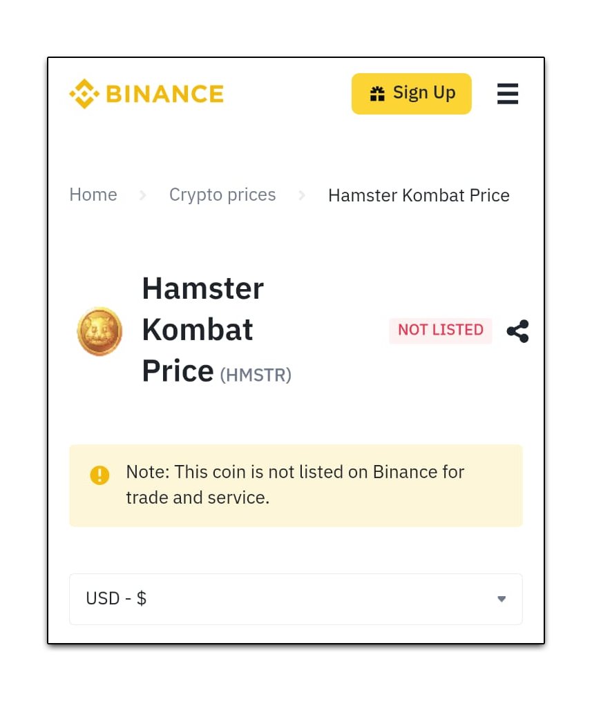 همستر کمبت (HMSTR) در صرافی بایننس لیست شد